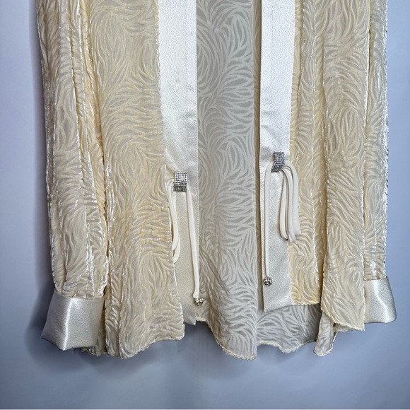 Vintage Burned Velvet Open Front Whimsigoth Fairy Goth Duster, XL - Picture 4 of 11